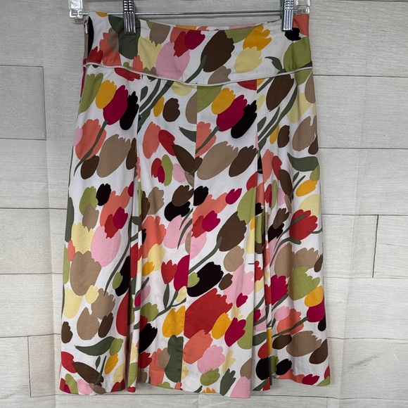 Talbots Floral A-Line Skirt - Multicolor 4 petite - Picture 4 of 6